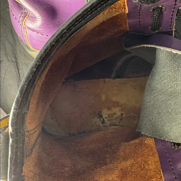 Vintage DOC MARTENS England Made Purple Lace-up Boots - Picture 12 of 16